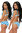 Push-Up Bikini Set blau - weiss