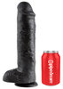 XL-Cock Dildo 28cm (11'') with Balls Black