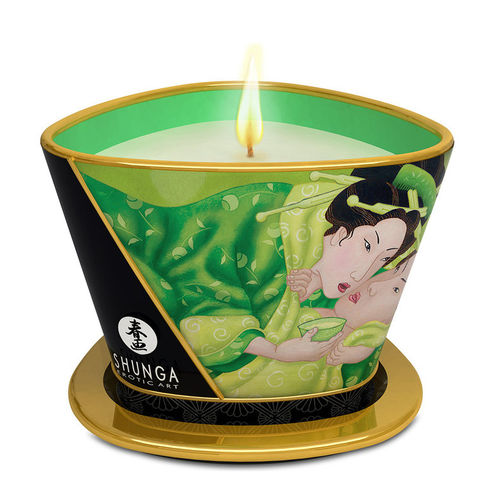 Shunga - Massagekerze Green Tea