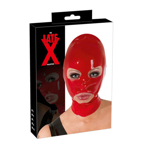 Latex-Kopfmaske Rot
